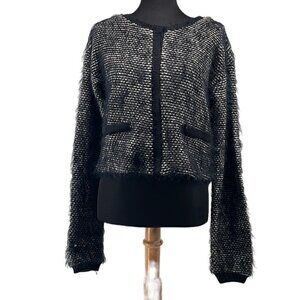 Silvian Heach button front cardigan wool blend snap closures sz m career event